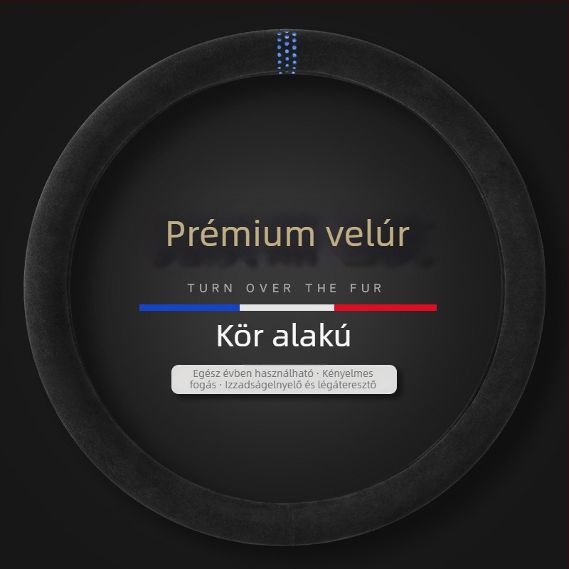 Kormánykerék fedél velúr imitációból - minden évszakra univerzális, csúszásmentes, izzadságfelszívó, lélegző, meleg