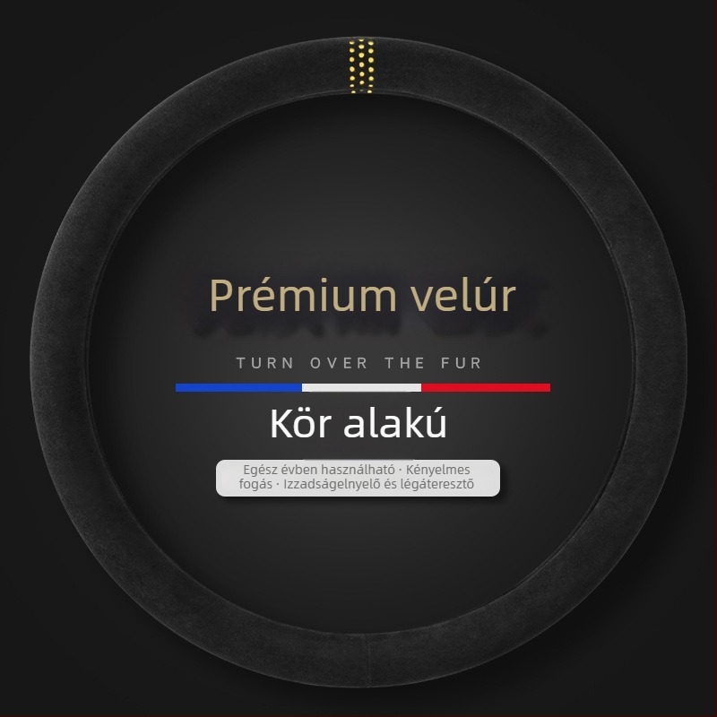 Kormánykerék fedél velúr imitációból - minden évszakra univerzális, csúszásmentes, izzadságfelszívó, lélegző, meleg