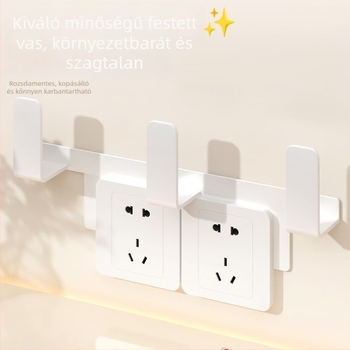 Falihoz rögzíthető routerpolc fúrás nélküli akasztókkal, hely a modemnek és set-top boxnak