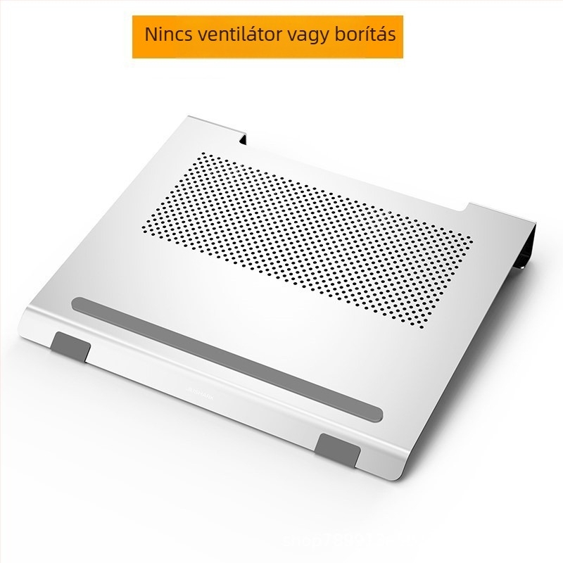 Laptop hűtőbázis alumínium ötvözetből, 2 ventilátorral, notebookhoz
