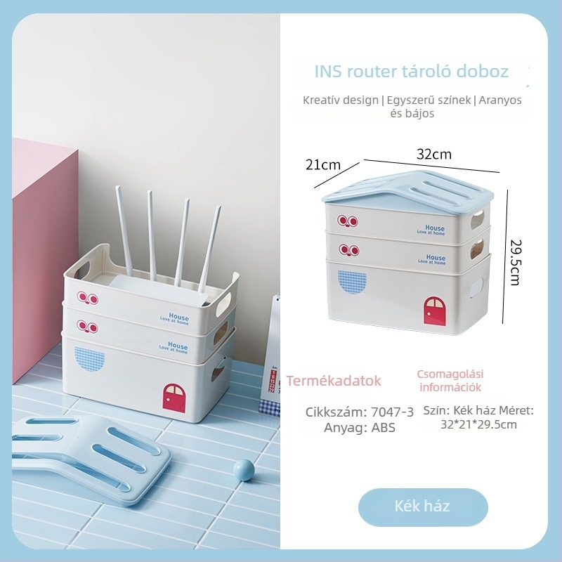 6 rétegű japán stílusú router tároló doboz beépíthető panellel, PP anyag