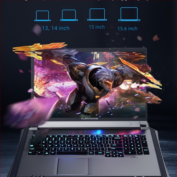 Fengchi Wuyue notebok hűtőalap gamer laptopokhoz, csendes levegő hűtés, 2 ventilátor, modell DCX-039