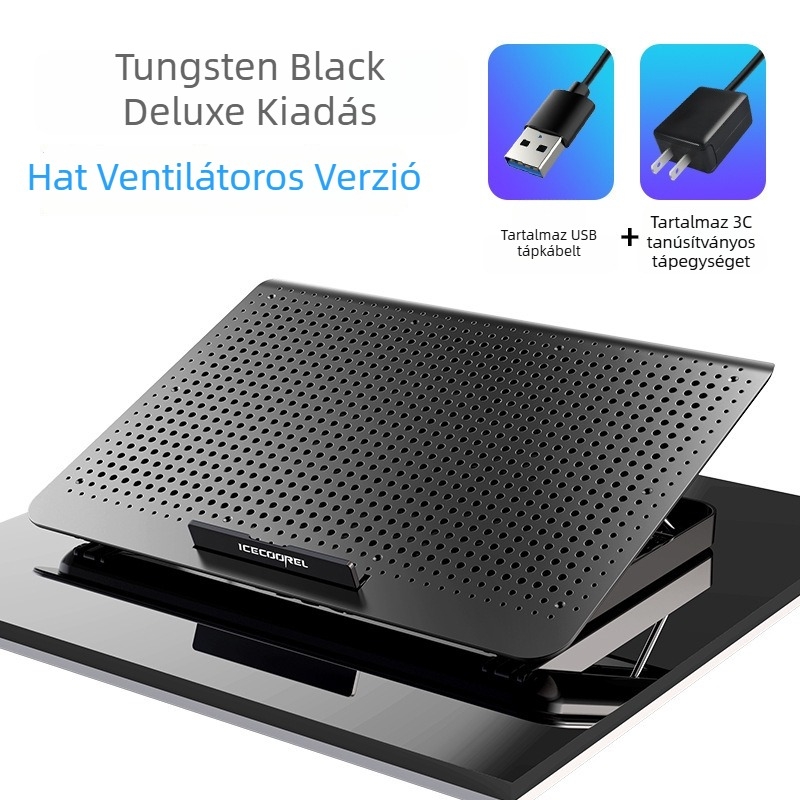 A18s laptop hűtő – alumínium ötvözet, levegő hűtés, 1 kg, kompatibil notebook/Ultrabook/Playbook