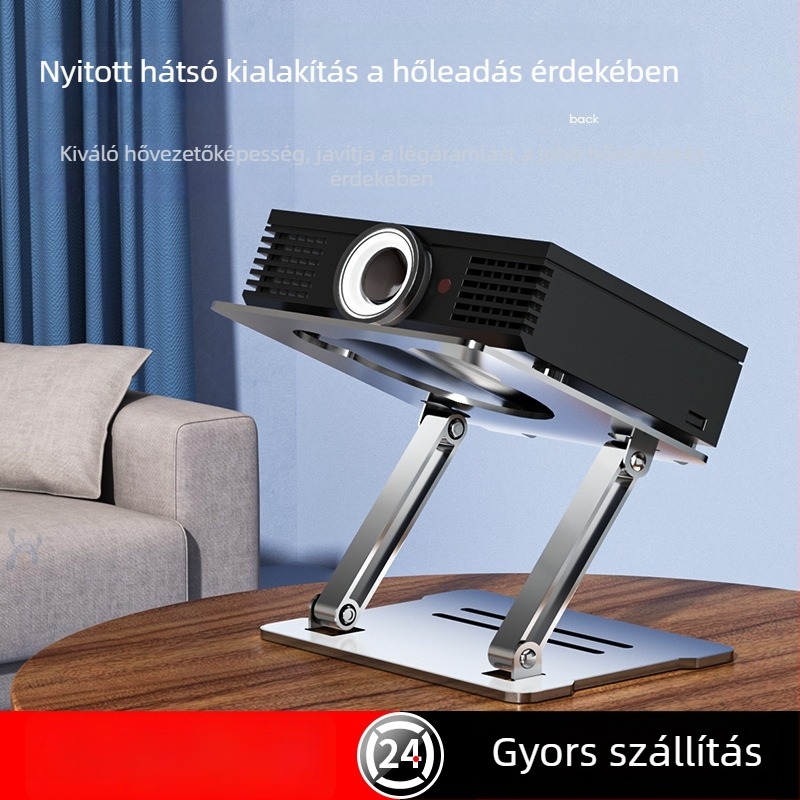 Alumínium ötvözet projektor tartó emelő dizájnnal, notebookok/tabletek számára, 11–17,3 hüvelyk, D32 modell, tömeg 650 g