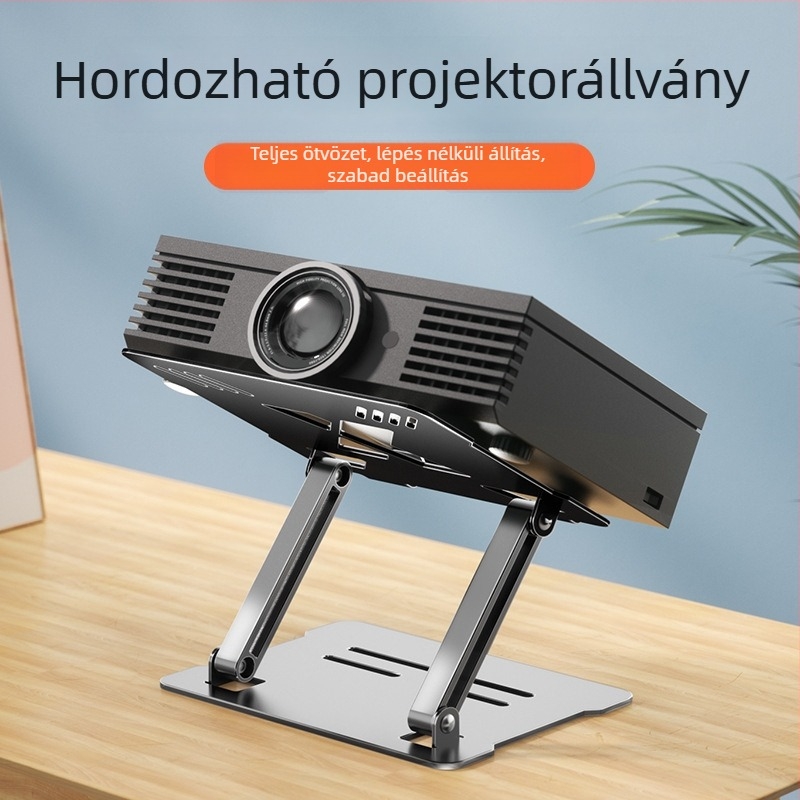 Alumínium ötvözet projektor tartó emelő dizájnnal, notebookok/tabletek számára, 11–17,3 hüvelyk, D32 modell, tömeg 650 g