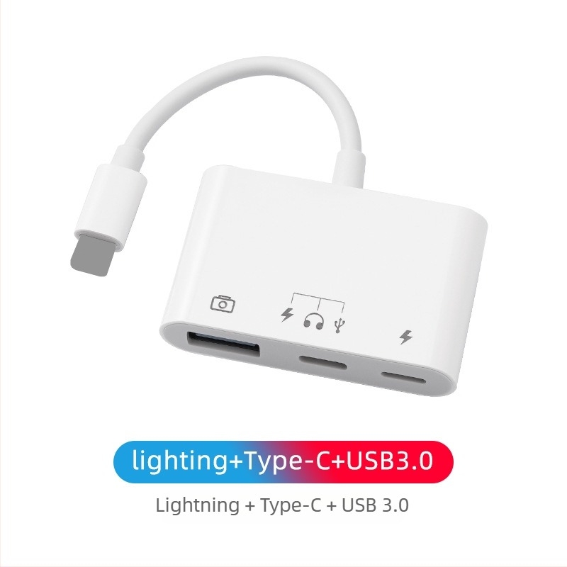 iPhone 11–14 OTG adapter 3,5 mm audio kábel – 2 az 1-ben