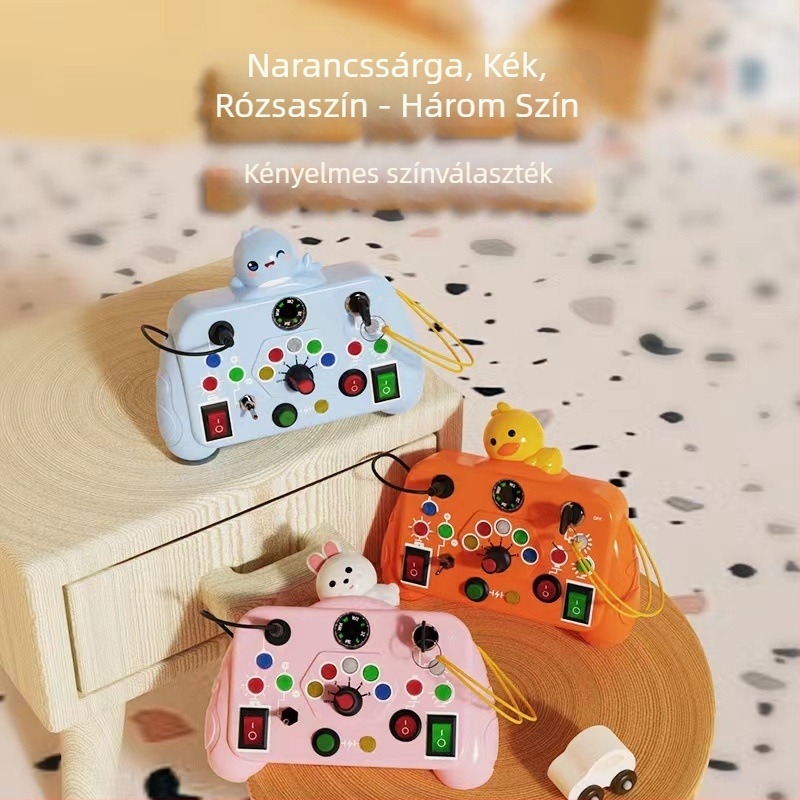 Montessori‑alapú oktatási foglalkoztató gép a korai tanuláshoz — elektromos, hang- és fényprojekcióval; ABS anyagból; 4–6 éveseknek