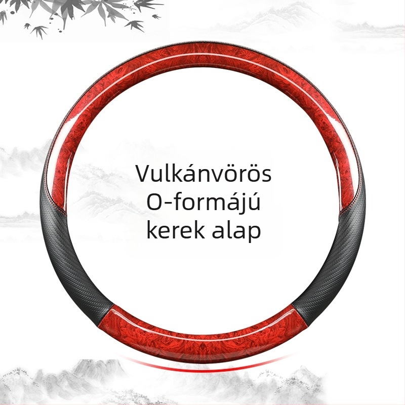 Kormánykerék borítás műbőr, kristályos őszibarackfa mintázatú, sportos dizájn, sima és kényelmes, univerzális felszerelés.