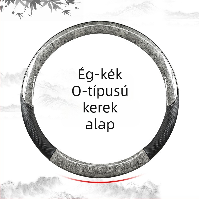 Kormánykerék borítás műbőr, kristályos őszibarackfa mintázatú, sportos dizájn, sima és kényelmes, univerzális felszerelés.
