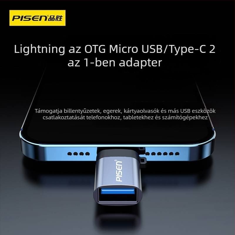 Pisen Lightning OTG adapter, Kétfunkciós, Univerzális kompatibilitás