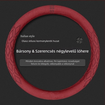 Xingyue velúr kormánykerék borítás – univerzális négy évszakos, ultra vékony, kompatibil BMW, Mercedes-Benz, Audi és Volkswagen