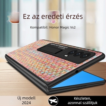 Honor Magic V2 hajtogatható telefonhoz — két részes védőtok, velúr felület, kopásálló, ütésálló, testreszabható