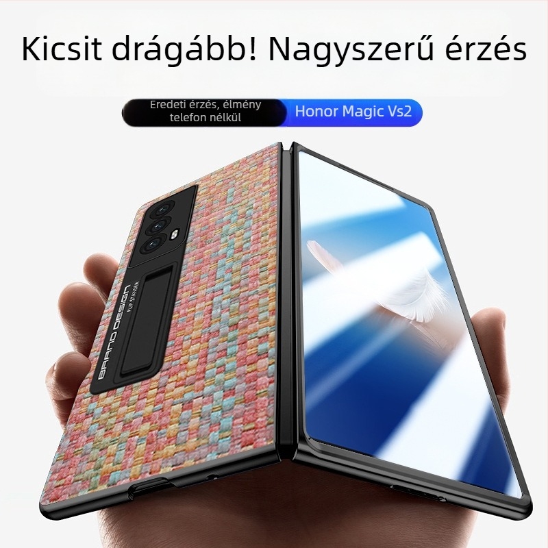 Honor Magic V2 hajtogatható telefonhoz — két részes védőtok, velúr felület, kopásálló, ütésálló, testreszabható