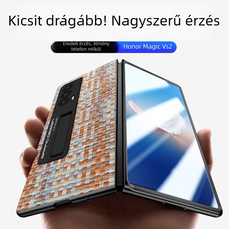 Honor Magic V2 hajtogatható telefonhoz — két részes védőtok, velúr felület, kopásálló, ütésálló, testreszabható