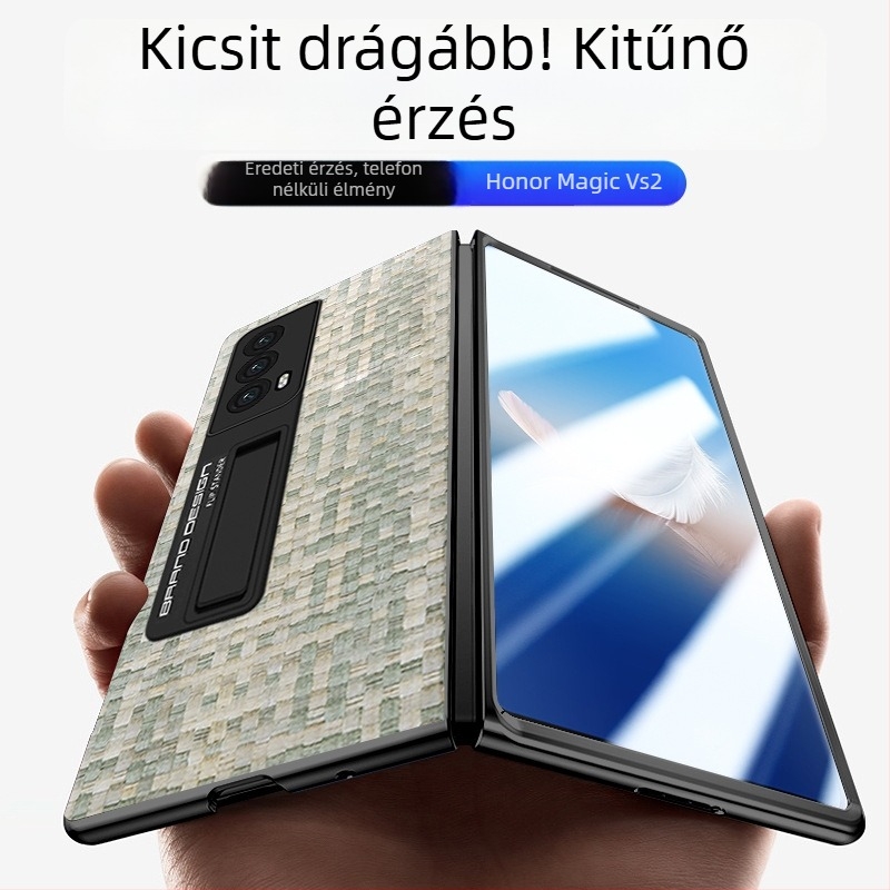Honor Magic V2 hajtogatható telefonhoz — két részes védőtok, velúr felület, kopásálló, ütésálló, testreszabható