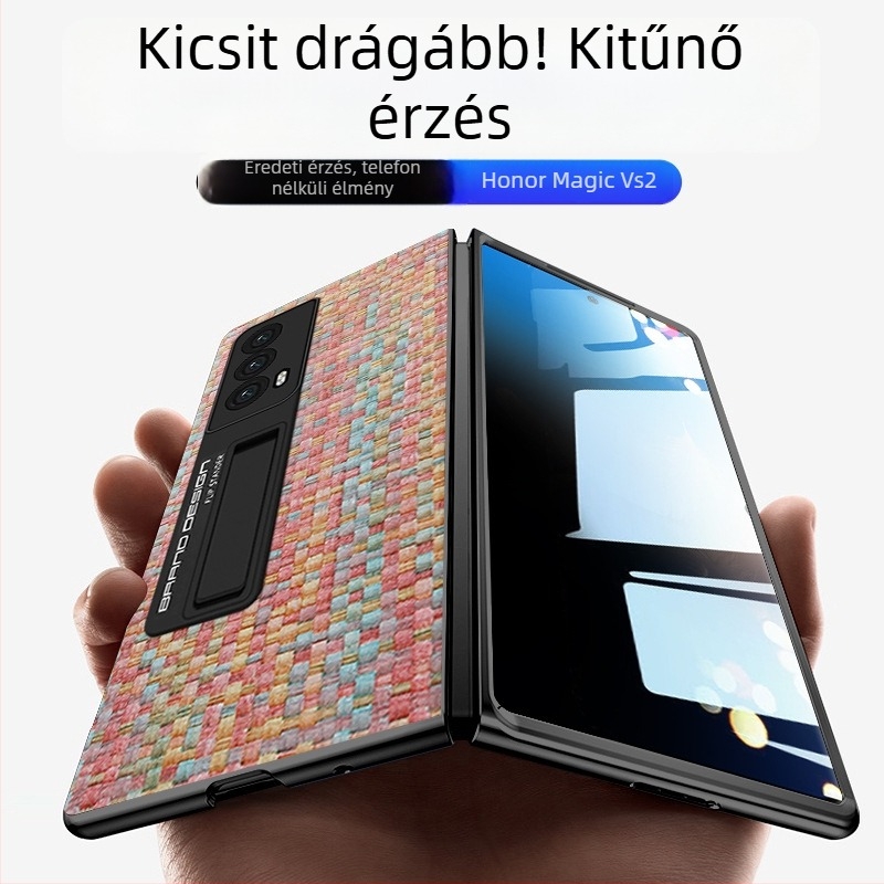 Honor Magic V2 hajtogatható telefonhoz — két részes védőtok, velúr felület, kopásálló, ütésálló, testreszabható