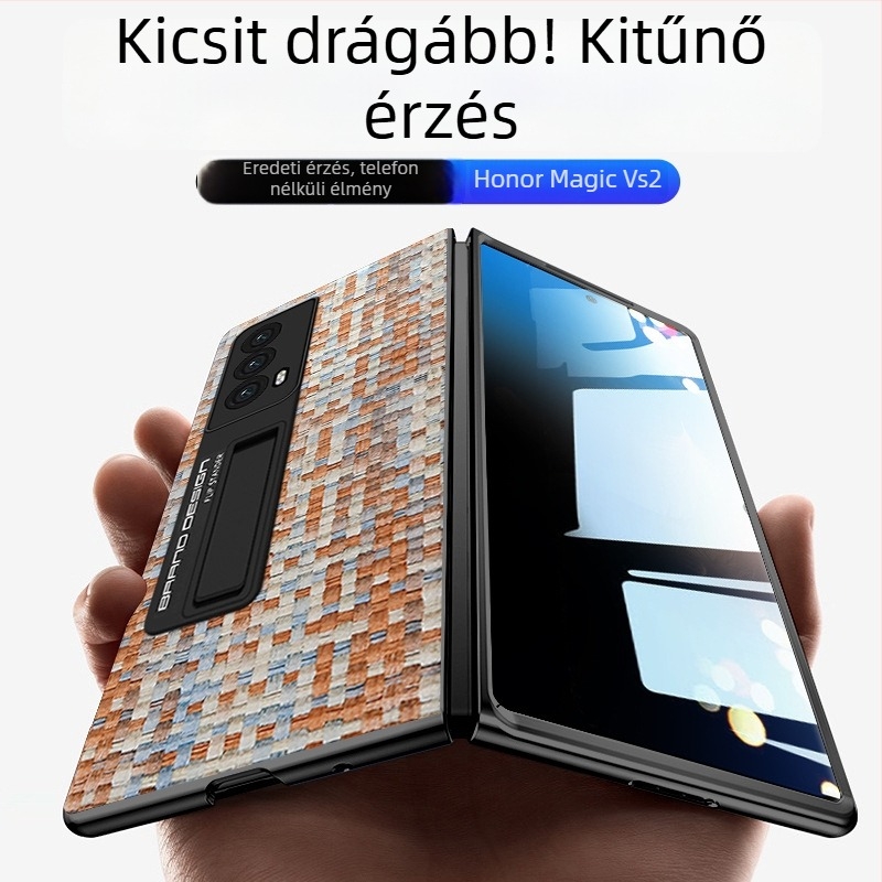 Honor Magic V2 hajtogatható telefonhoz — két részes védőtok, velúr felület, kopásálló, ütésálló, testreszabható