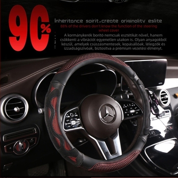 Volánvédő, 3D méhsejt mintázat, csúszásmentes, univerzális illeszkedés, kerek D-alakú forma