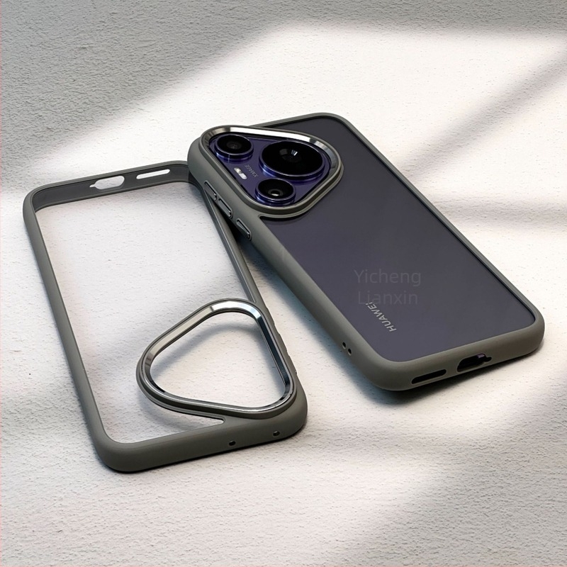 Huawei Pura70 Ultra átlátszó tok arany pajzzsal és fém objektívkerettel, ütésálló védelem, P80Pro+-val kompatibilis