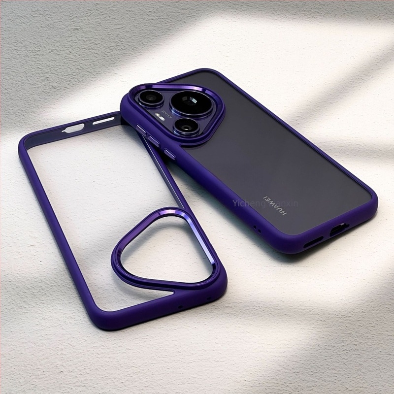 Huawei Pura70 Ultra átlátszó tok arany pajzzsal és fém objektívkerettel, ütésálló védelem, P80Pro+-val kompatibilis