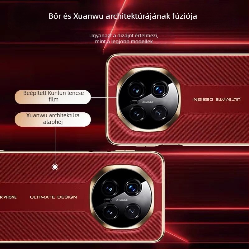 Vékony hátlap tok Honor Magic8Pro-hoz, elektroplatinált domborított textúra, műbőr, ütésálló, karcolásálló