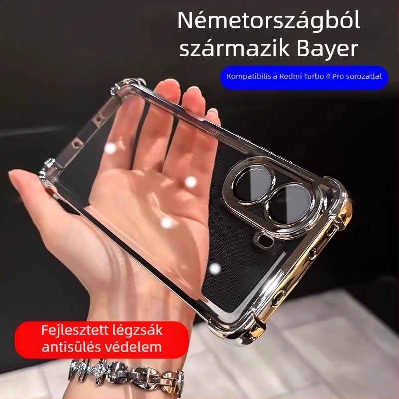 Tok Xiaomi Poco F8 Ultra – TPU héj, elektroplakált felülettel; ütésálló, zuhanásálló, karcolásálló és sárgulás elleni védelem.