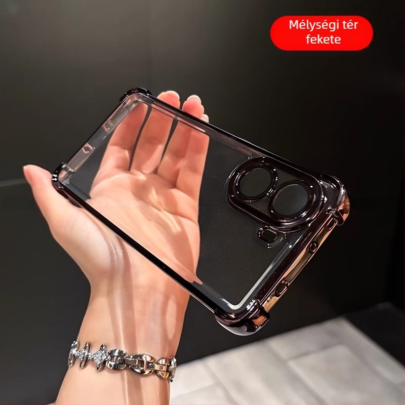 Tok Xiaomi Poco F8 Ultra – TPU héj, elektroplakált felülettel; ütésálló, zuhanásálló, karcolásálló és sárgulás elleni védelem.