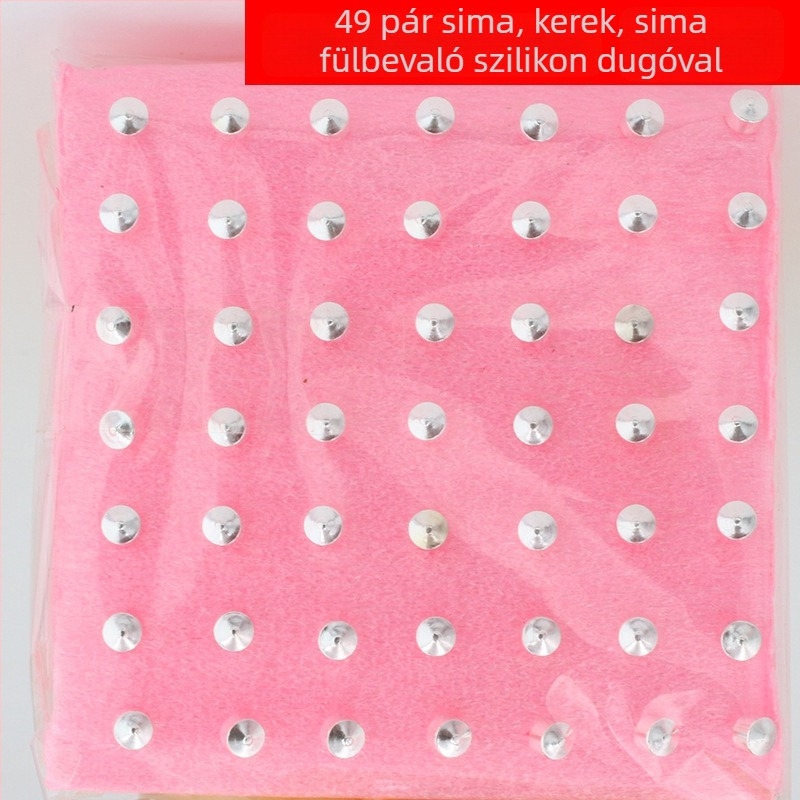 Geometrikus mintájú fém fülbevaló elektroplakolt felülettel, rozsdamentes acél tüske, uniszex