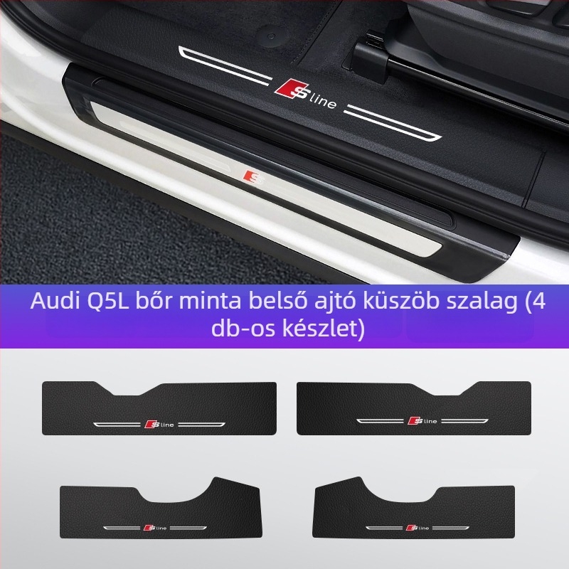 Audi Q5L küszöbvédő, üdvözlő pedállal és csúszásmentes matricával, 2024-es modell