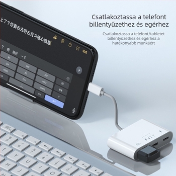 Type-C OTG memóriakártyaolvasó, 3-in-1, USB 3.0, külső tárhely-adapter mobil eszközökhöz