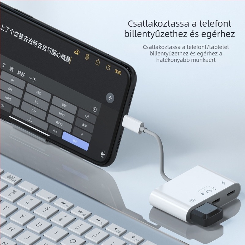 Type-C OTG memóriakártyaolvasó, 3-in-1, USB 3.0, külső tárhely-adapter mobil eszközökhöz
