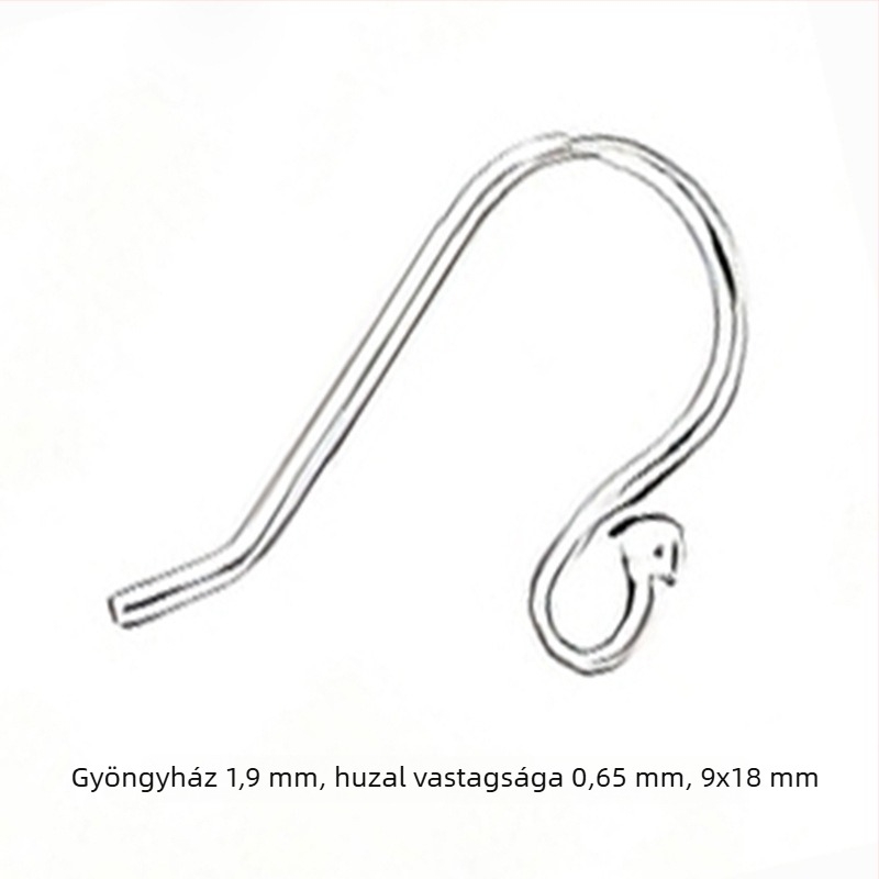 S925 ezüst U-formájú fülcsipesz gyöngyfejjel – DIY fülbevaló alkatrész nőknek