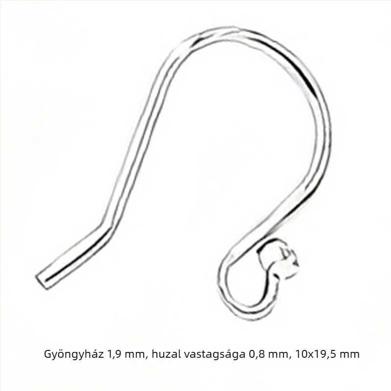 S925 ezüst U-formájú fülcsipesz gyöngyfejjel – DIY fülbevaló alkatrész nőknek