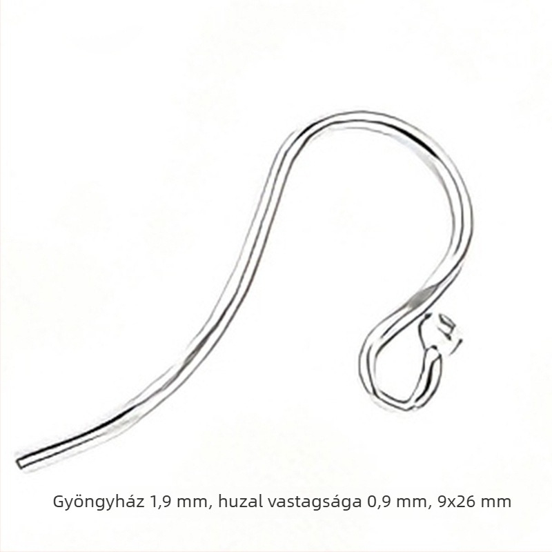 S925 ezüst U-formájú fülcsipesz gyöngyfejjel – DIY fülbevaló alkatrész nőknek