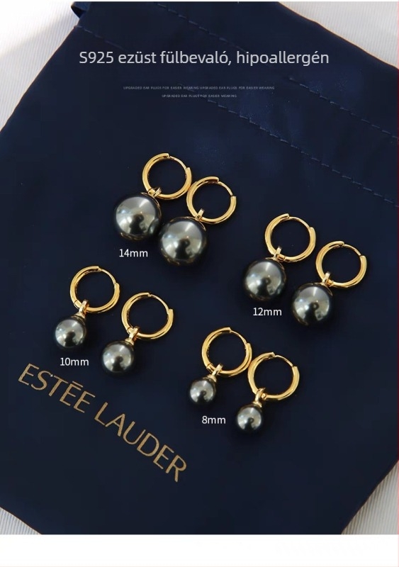 Kun Ling gyöngy fülbevalók – minimalist design, nőknek, elektroplatált bevonat