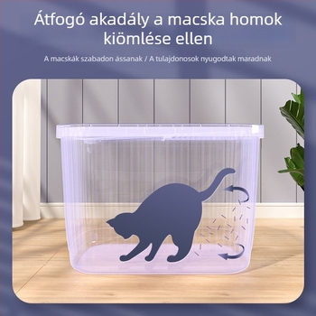 Felsőbejáratú macska WC, zárt, cseppmentes, alommal együtt, kód Swaj8k4z