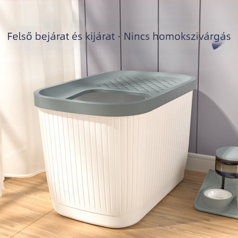 Felsőbejáratú macska WC, zárt, cseppmentes, alommal együtt, kód Swaj8k4z