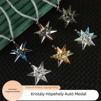 Autó belső dekorációhoz kristályból (K9) medál, minimalist stílus, Chen crystal márka, hátsó tükörhöz