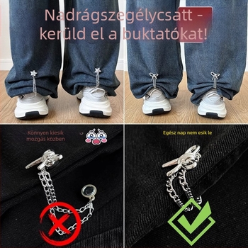 Ötvözetből készült nadrágszár-clip – varrás nélküli hosszreguláció, rögzítő klipek nadrágokhoz és ruhákhoz
