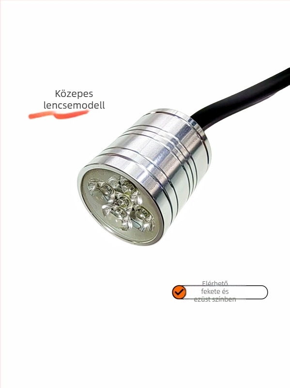 Háromrészes alumínium akváriumi spotlámpa burkolat-készlet, modell TN-T05, 6063 alumínium, oxidált felület, COB-kompatibilis, teljesítményválaszték 3W/5W/10W
