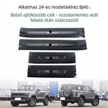 BJ40 Beijing 24-es modellhez rozsdamentes acél ajtó küszöb védő – belső autóalkatrész