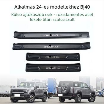 BJ40 Beijing 24-es modellhez rozsdamentes acél ajtó küszöb védő – belső autóalkatrész