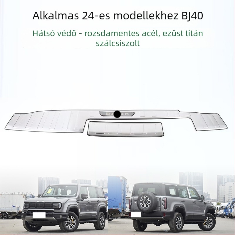 BJ40 Beijing 24-es modellhez rozsdamentes acél ajtó küszöb védő – belső autóalkatrész