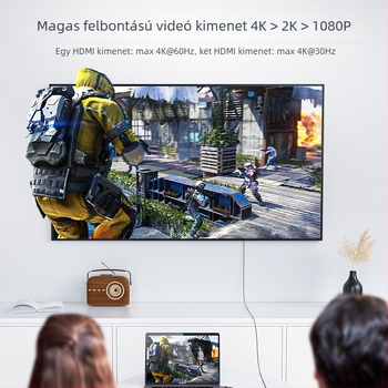 Type-C HDMI dokkoló USB hub és VGA kimenet laptophoz