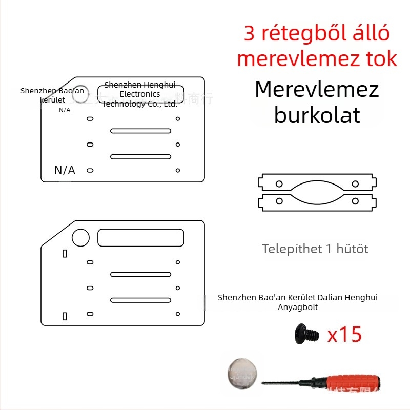 Többlemez HDD tartó — átlátszó akril, modell: Multi-Hard drive bracket, márka: Lian Yi Hao Yu, OEM