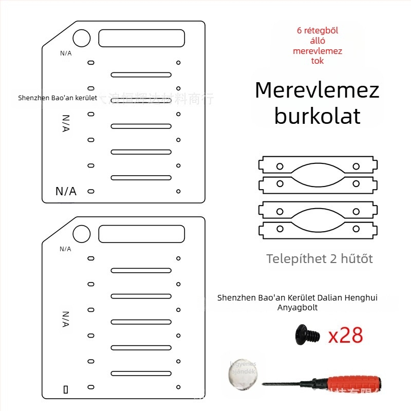 Többlemez HDD tartó — átlátszó akril, modell: Multi-Hard drive bracket, márka: Lian Yi Hao Yu, OEM
