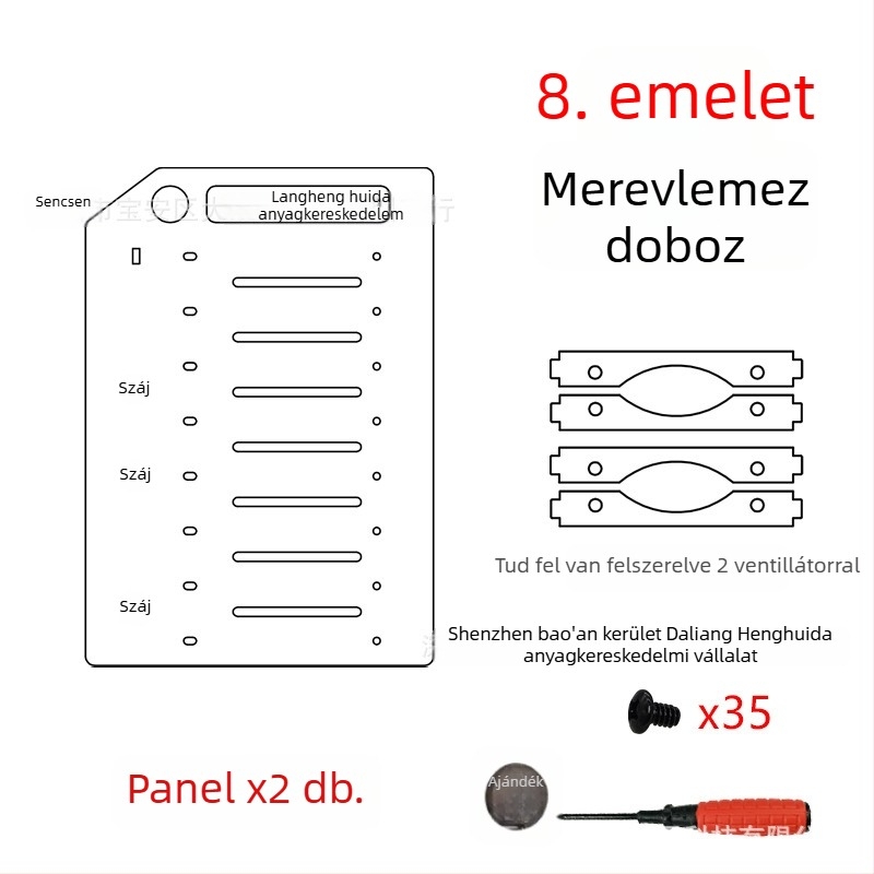 Többlemez HDD tartó — átlátszó akril, modell: Multi-Hard drive bracket, márka: Lian Yi Hao Yu, OEM