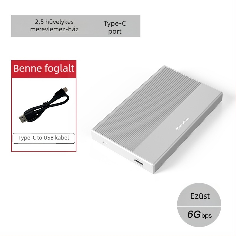 SATA SSD/HDD Külső Doboz USB 3.0 Type-C MR23S/MR23GC/MR23FC PC+ABS