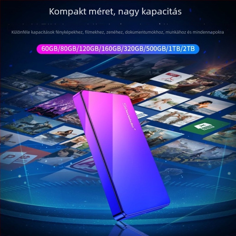 SomnAmbuList YD002 külső USB 3.0 HDD-enkapszuláció, műanyag burkolat, 2 TB-ig támogatott