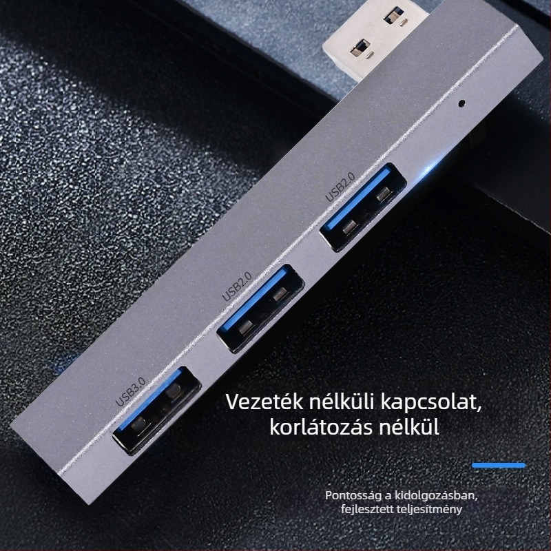 USB 3.0 hub XS-889a, 3-portos, USB 2.0/3.0 átviteli sebesség, külső tápegység nélkül